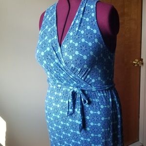 Brixon Ivy Kessie faux wrap blue dress